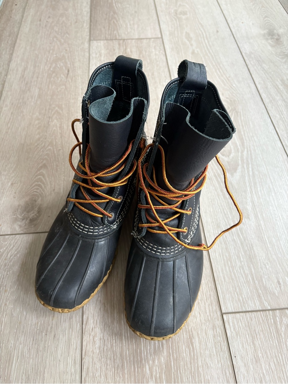 L.L. Bean Blue and Tan Duck Boot Soles